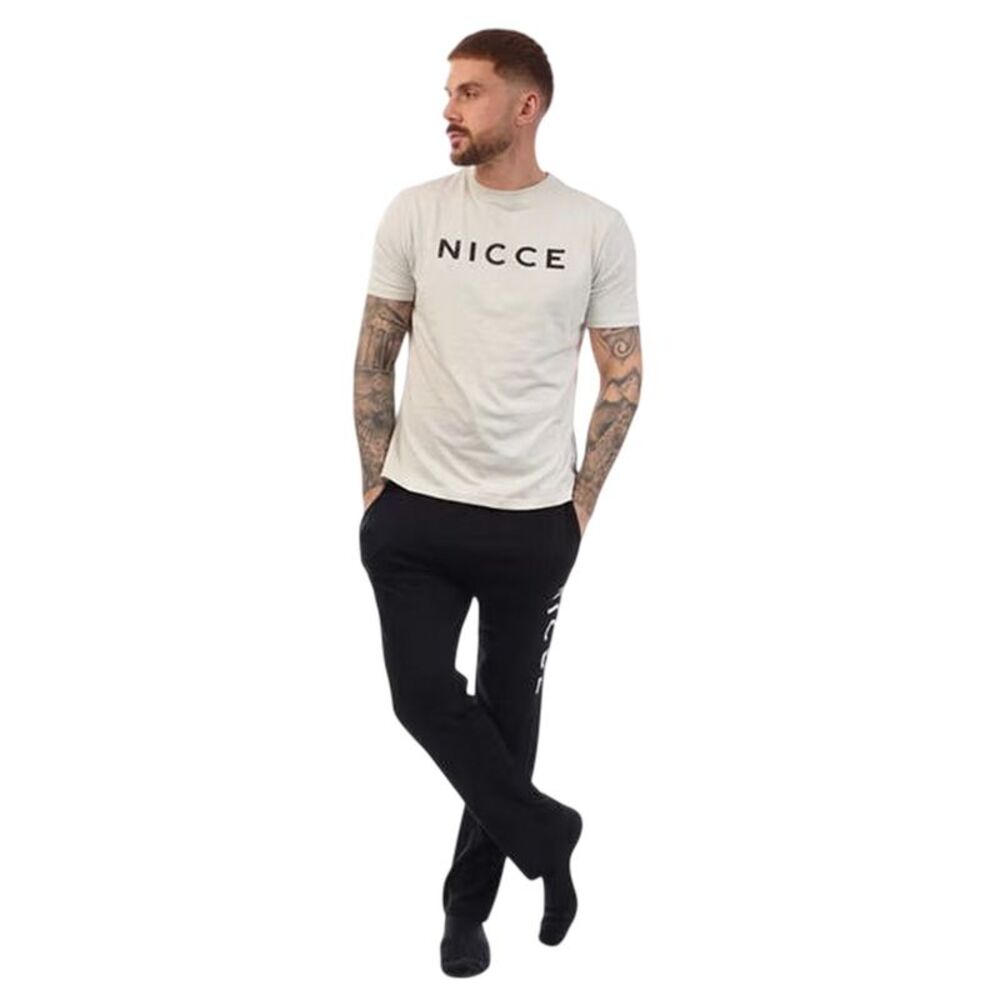 Nicce Mens Aderyn Cotton Loungewear Set / Black